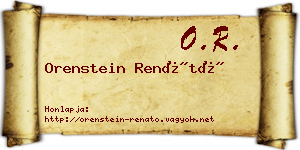 Orenstein Renátó névjegykártya
